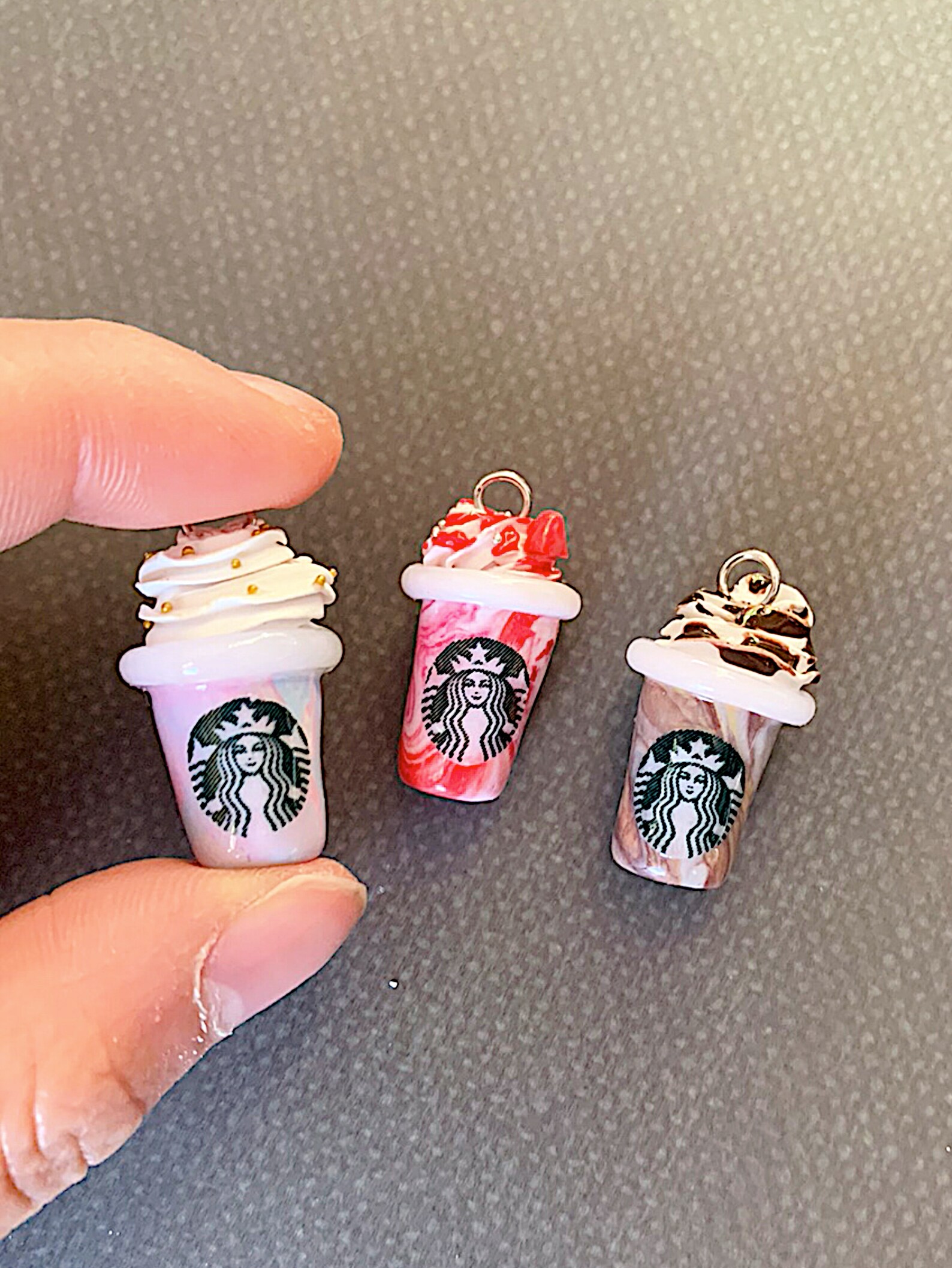 Starbucks drink charms polymer clay charm dessert polymer Etsy