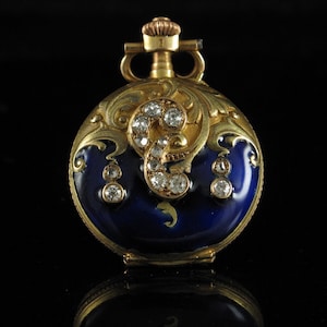Womens Watches.Diamond Solid Gold 14K Watch,Antique Womens Watches,BOREL Ladies Pocket Watch,Wandolec,Vintage watch,Gift for Valentine's Day