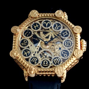 Longines Vintage Watch,Longines Watch,Pocket Watch Movement 1913,Skeleton Watch,Zodiac Watch,Marriage Watch,Wandolec Mens Gift,Gift for Men