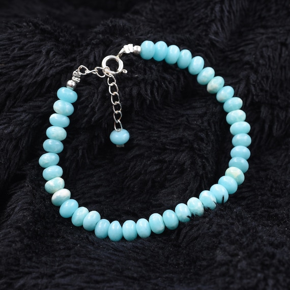 Larimar Wheel Beaded Stretchy Bracelets Larimar Wheel Beaded Stretchy Bracelets