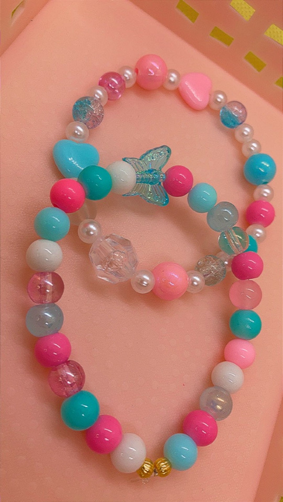 Bubbles Beaded Bracelets Packs Two Bracelets Etsy