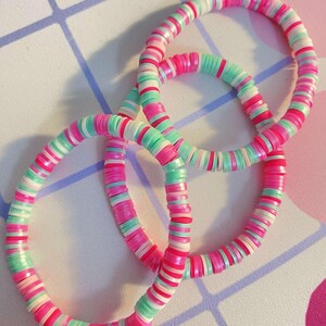 Smoothie Iridescent Beaded Bracelet Handmade Summer Inspired Bracelet Gift