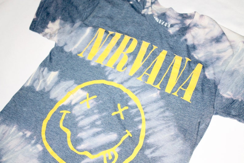 Nirvana Tie Dye Graphic TShirt Etsy