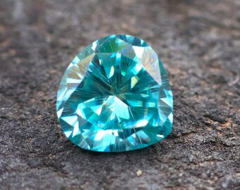 5.60 Carat Teal Green Moissanite – Cushion Cut Lab-Grown Gemstone for Engagement Rings, Custom Jewelry & Ethical Diamond Alternative
