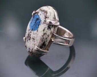 One-of-a-Kind K2 Jasper Silver Ring - Unique Gemstone Jewelry for Her Gift for her & Gift for Him