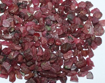 Vibrant 20 Carat Lot of Natural Red Ruby Rough Stones - Gemstone Enthusiast's Dream gift for Ruby