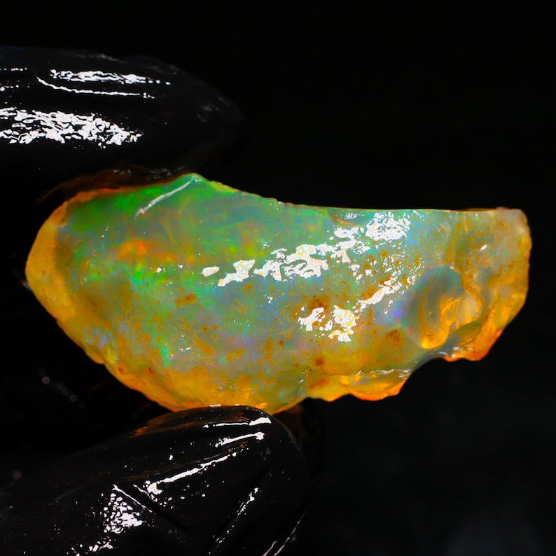 Large Rocks Scattered Large Natural Opal Rough 75.80 Carat, Ethiopian Opal Raw Stone, Fire ...