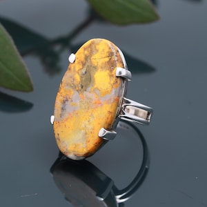 Jasper Ring, Malingano Jasper, Handmade Silver Ring, 925 Sterling Silver Ring, Statement Ring, Gift for her, Jasper Jewelry, Christmas Gift