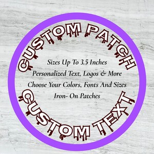 Personalized Iron-On Patch - Custom Embroidery Patches, Text, Logos, Designes for Appliqué BackPack Clothing Bag Jacket Vest Unique Crafts