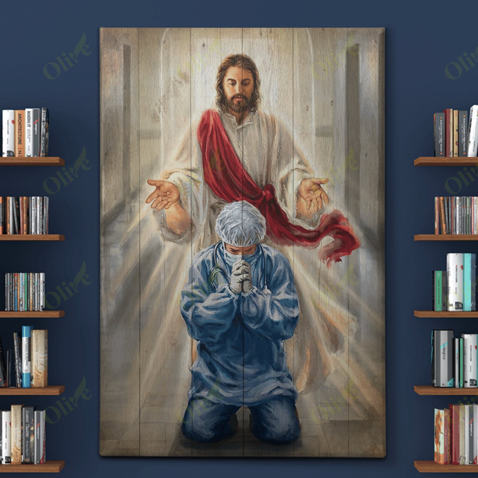 God Jesus and Doctor Poster No Frame/ Canvas 0.75''/ | Etsy