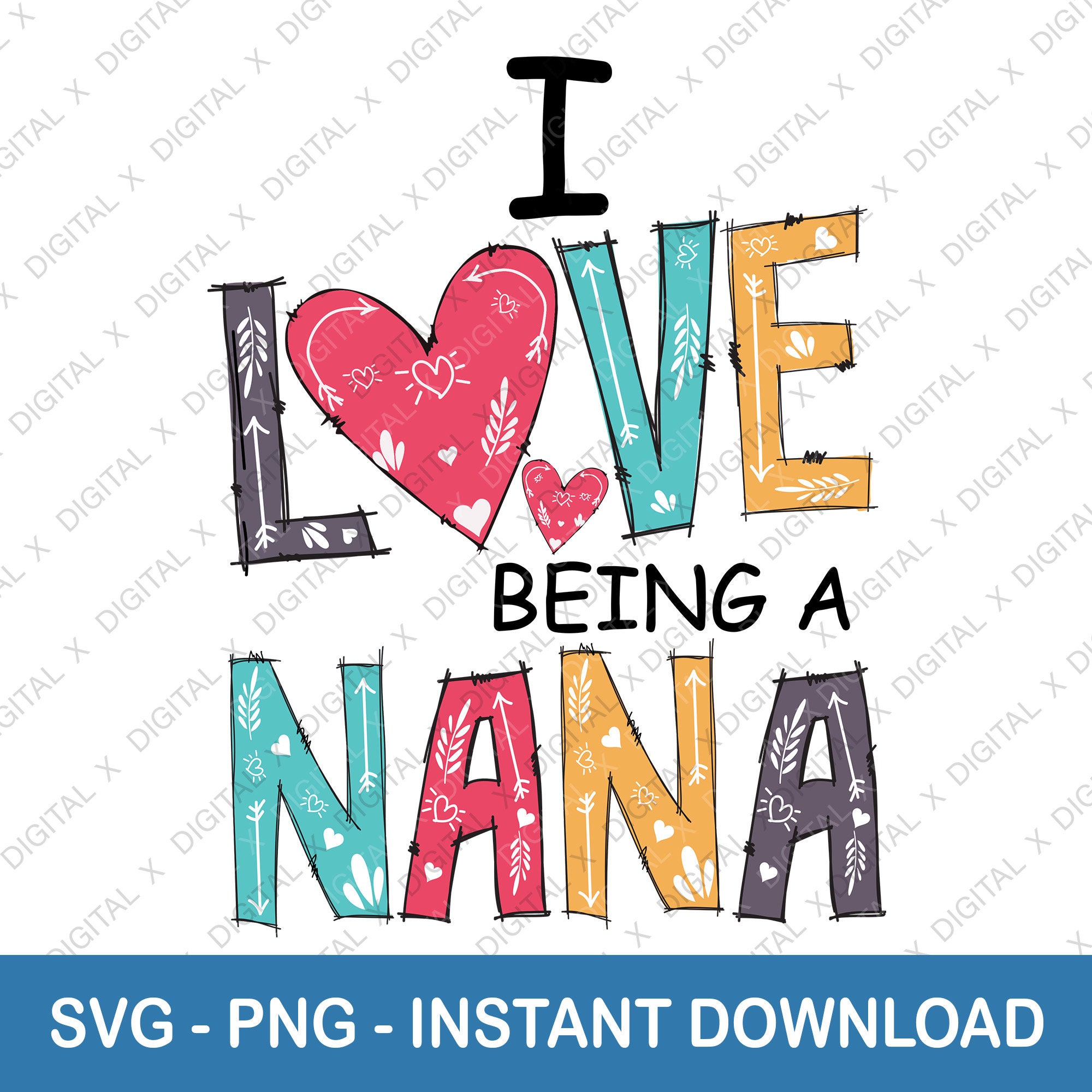 Download I love being a nana svg Grandma svg Nana svg Mimi svg | Etsy
