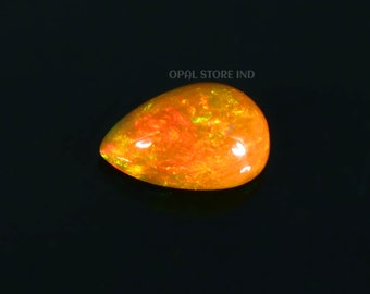 Natural Ethiopian Opal , Handmade Opal Cabochon  , 2.7 Carat , Loose Gemstone , Welo Fire Opal , Pear Opal , Loose Opal , Gift For Women