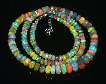 Colorful Beaded Necklace, Rainbow Seed Bead Necklace, Multicolor Boho Jewelry, Handmade Bead Necklace, Colorful Layering Necklace