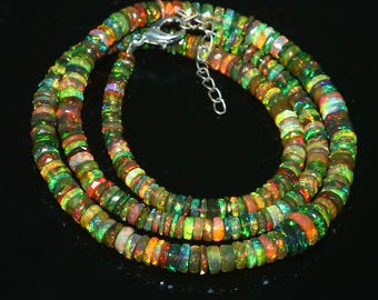 Multicolor Gemstone Beaded Necklace, Handmade Statement Necklace, Colorful Boho Jewelry, Artisan Bead Necklace, Unique Gift for Her