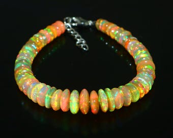 Peach Orange Beaded Necklace, Colorful Statement Necklace, Handmade Boho Jewelry, Artisan Bead Necklace, Vibrant Necklace Gift for Her