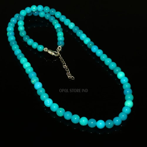 5-6mm Natural Ethiopian Opal Smooth Beads , Round Opal Gemstone , 78Carat , Opal Beads Necklace , Smooth Round shops Gemstone Beads , Gift For Her