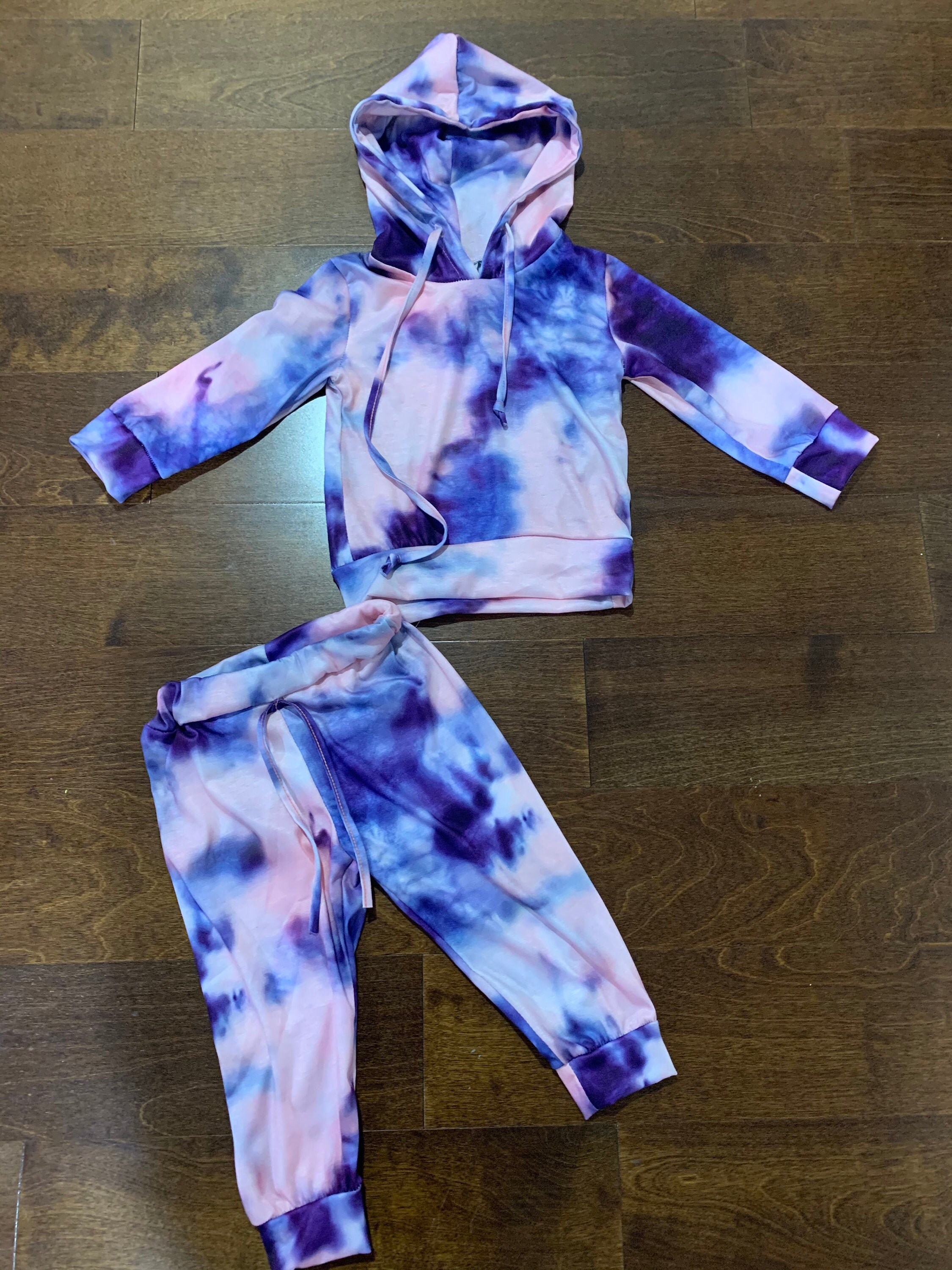Tie Dye Jogger Set Jogger Sets Pink Purple Hoodie Two Piece