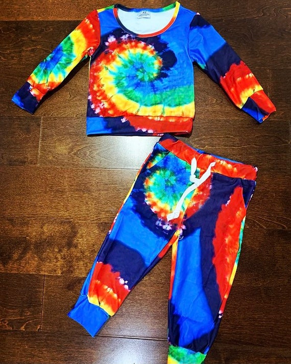 Tie Dye Jogger Jogger Sets for Kids Workout Sets Two Piece Toddler Unisex Joggers Casual Wear for Kids Etsy