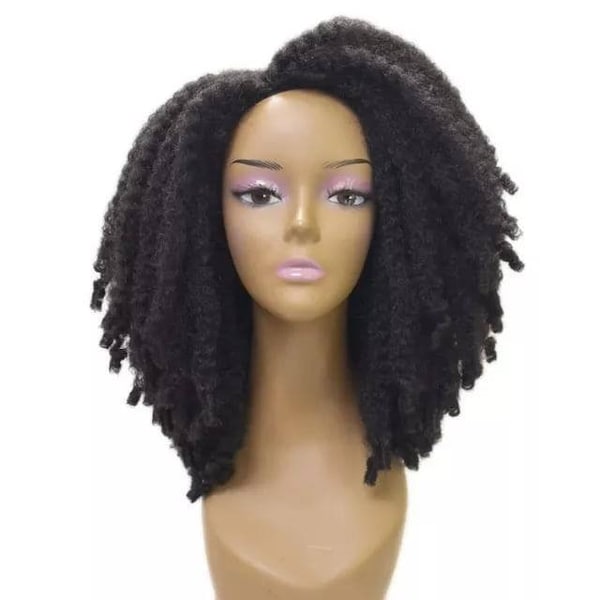 Synthetic Braided Afro Kinky  Cuban Marly Twist Wig