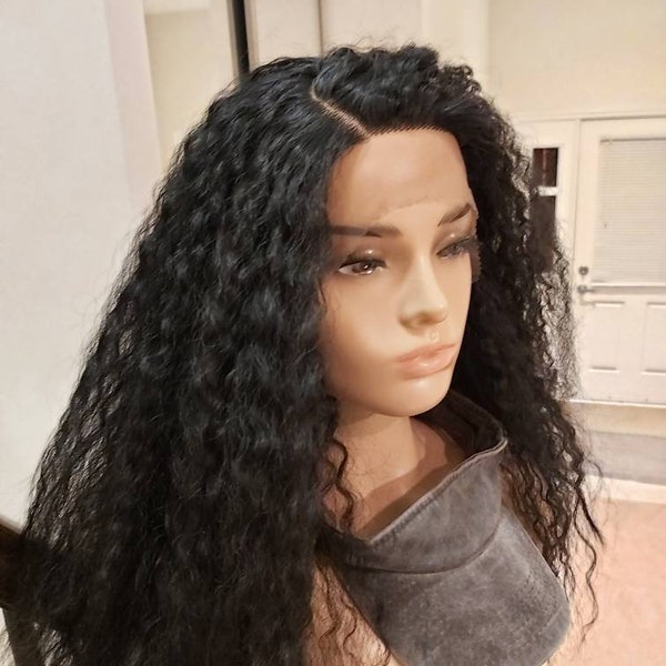 Synthetic Lace Front Wig Kinky Straight Wig For Women