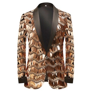Gold sequin blazer hot sale