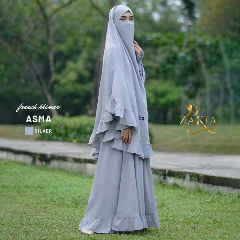 Asma Transformer French Khimar+Abaya+Niqab+Gift Premium Woolpeach Simple but Elegant Muslimah Abaya Transformer Hijab Muslimah Fashion