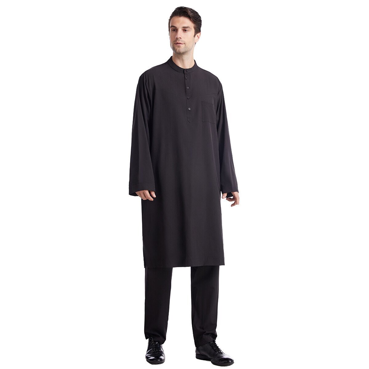 Muslim Arabic Men Jubba Thobe Button Robepants2pcs Clothes - Etsy