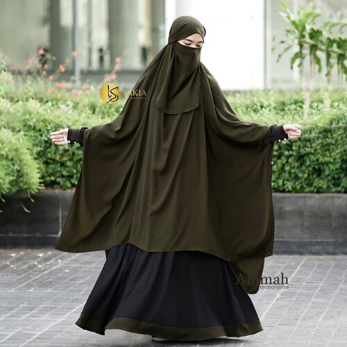 Set French Khimar Ammah Abaya Half 