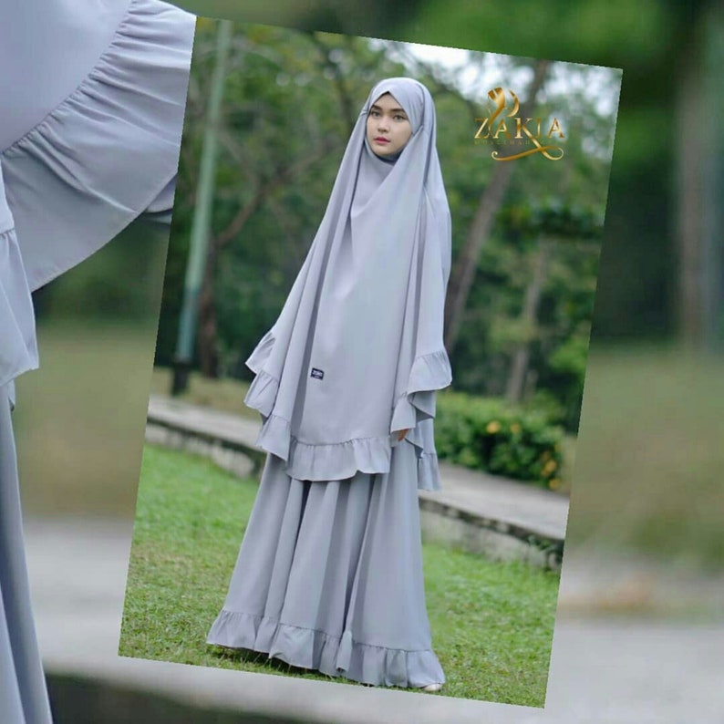Asma Transformer French Khimar+Abaya+Niqab+Gift Premium Woolpeach Simple but Elegant Muslimah Abaya Transformer Hijab Muslimah Fashion