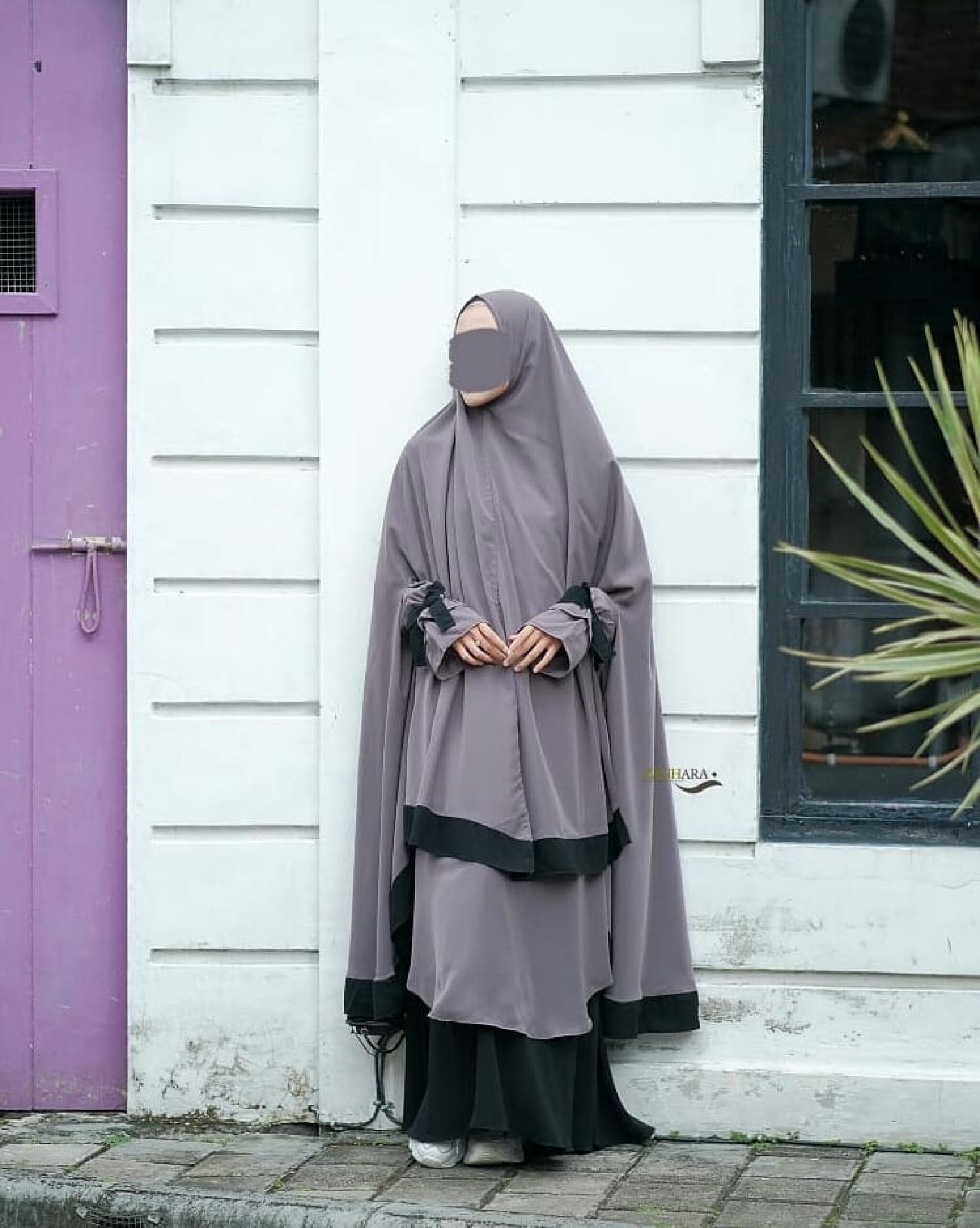 Grey Zink Sabira Simply Modest Abaya 