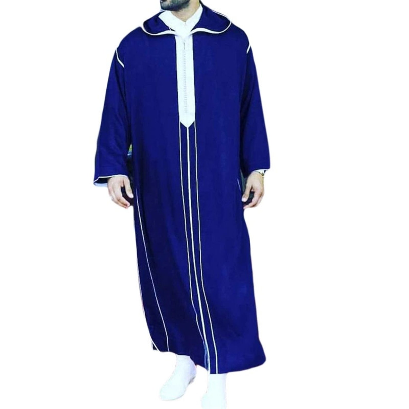 Traditional Jubba Blue Muslim Robe Eid Middle East Jubba Thobe - Etsy