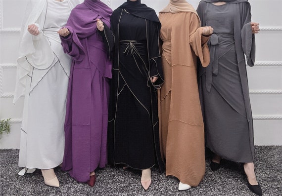 ropa mujer musulmana hijab femme musulman abaya mujer musulmana Conjunto de ropa  musulmana de 4 piezas