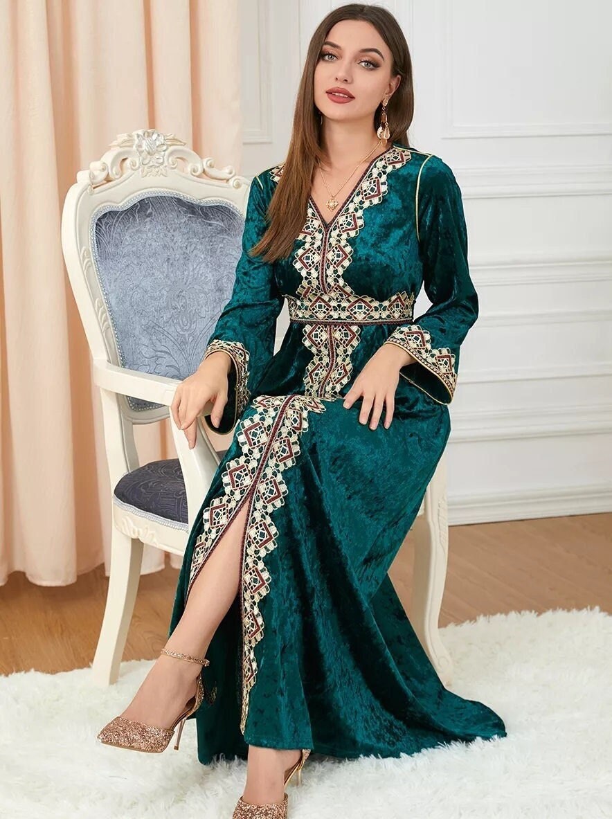Velour caftan clearance