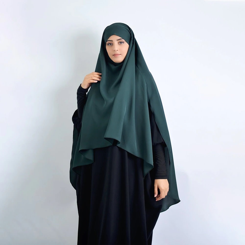  Eid - Conjunto de ropa de oración para mujer musulmana para mujer  musulmana Jilbab Namaz cubierta completa Ramadán largo Khimar vestido  Abayas ropa islámica Niqab Negro S : Ropa, Zapatos y