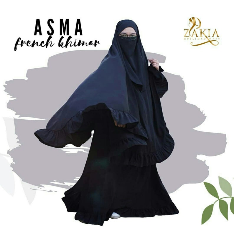 Asma Transformer French Khimar+Abaya+Niqab+Gift Premium Woolpeach Simple but Elegant Muslimah Abaya Transformer Hijab Muslimah Fashion