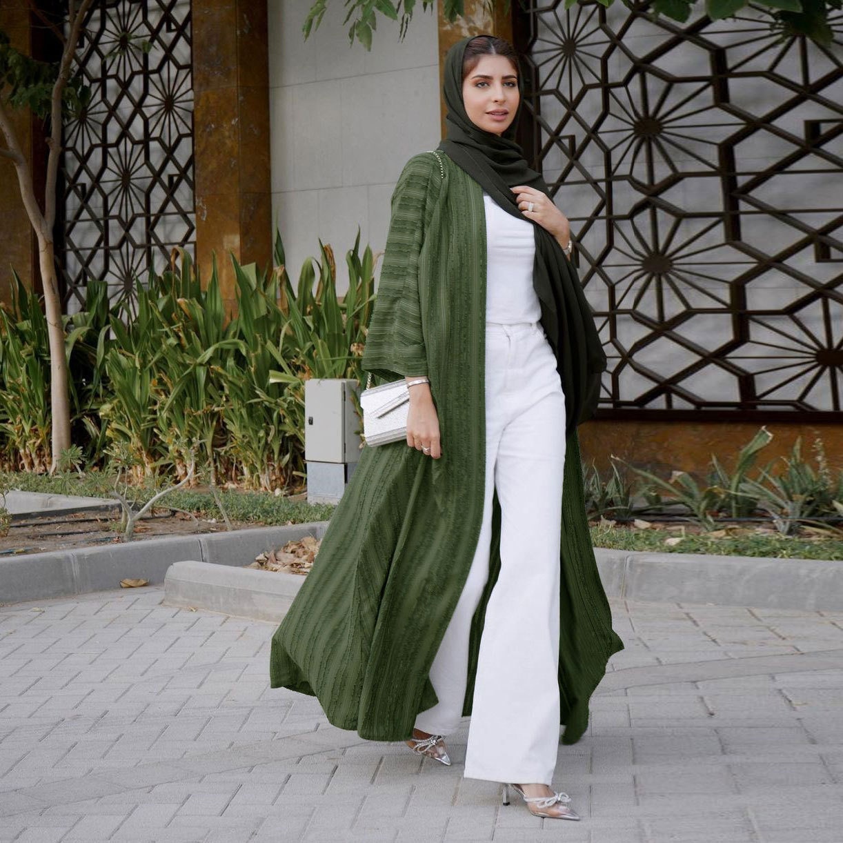 abaya mujer musulmana chilaba mujer jilbab abaya mujer musulmana caftan  Vestido elástico turco con diamantes de imitación, ropa musulmana para  mujer