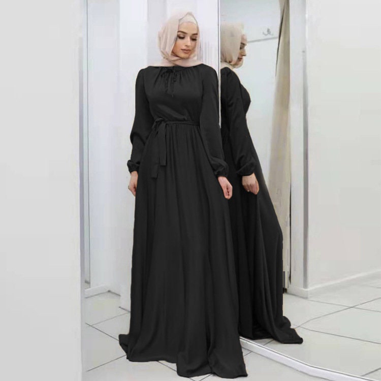 Traje Hijab doble, ropa islámica para mujer, ropa de mujer musulmana de dos  piezas, ropa de Turquía, ropa musulmana de Dubái Abaya, vestido de talla  grande – Los mejores productos en la