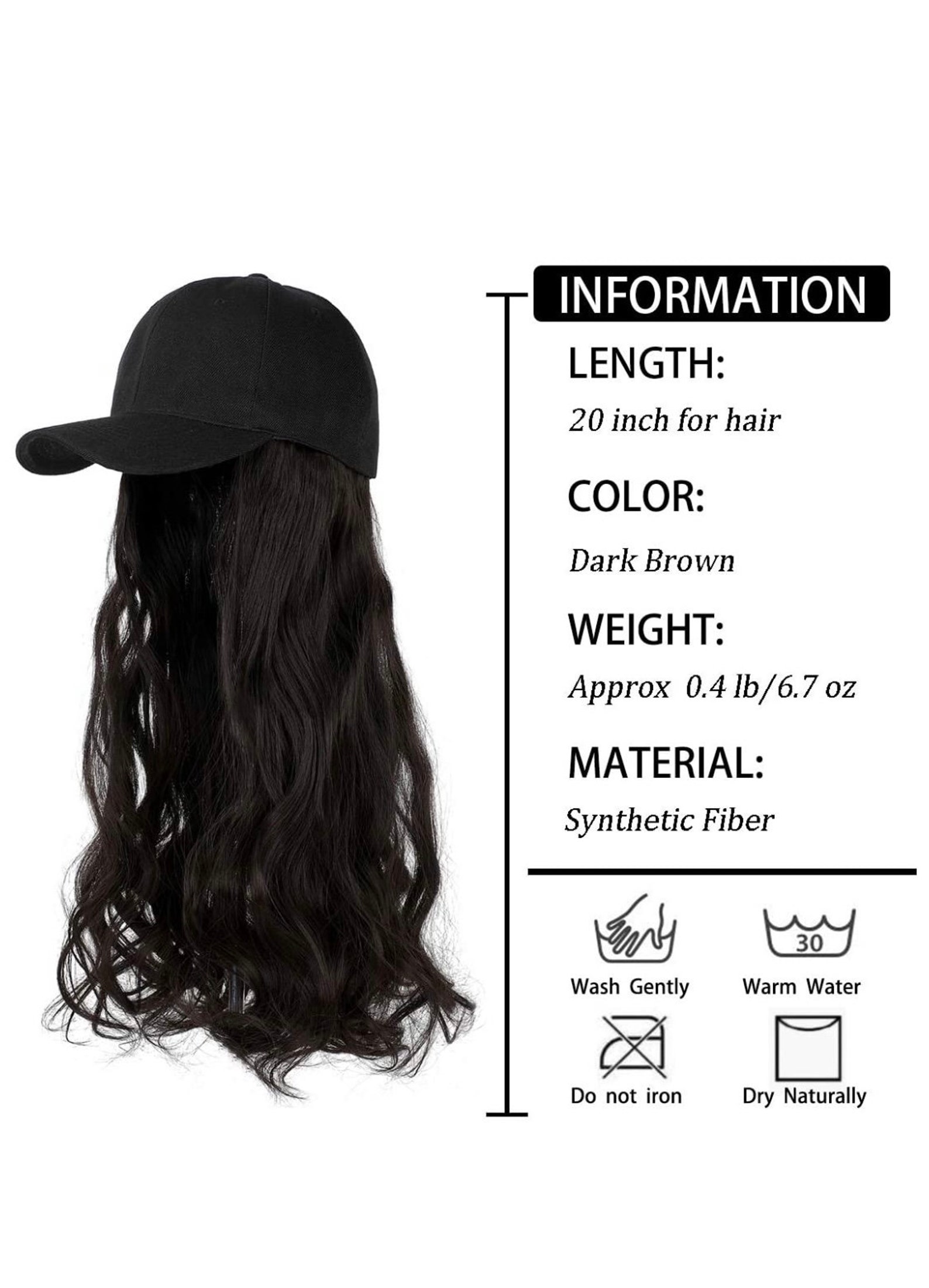 Baseball cap with hair extensions Etsy