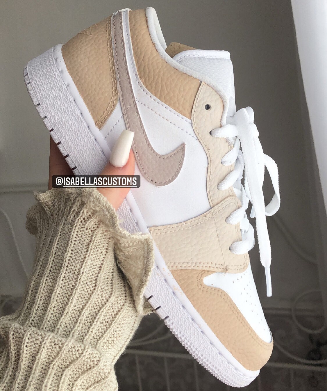 Custom Jordan 1 Lows Nude - Etsy