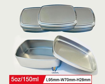 16 pcs Reusable Travel Tin / Rectangular Shampoo, Conditioner, Soap Tin / Beauty Aluminium Tin Eco-Friendly