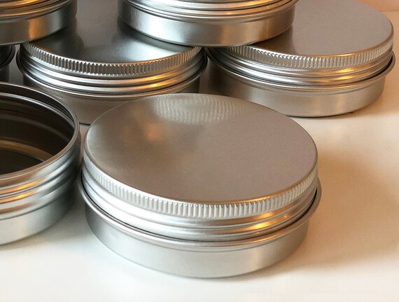 12PCS 1oz Silver Aluminum Tin Small Sample Container Screw Round
