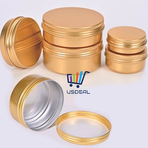 Reusable Aluminum Travel Tin with Lid | Round Shampoo, Conditioner Soap Tin Container Aluminium Tin Eco-Friendly