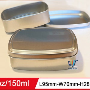 Reusable Travel Tin / Rectangular Shampoo, Conditioner, Soap Tin / Beauty Aluminium Tin Eco-Friendly