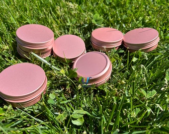 20PCS 3.4oz/100ml Aluminum Tin,Screw Round top Metal tins with Lid ,Small Container Storage Jar Lip Balm,Salve tin,Travel Tin,Rose Gold