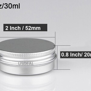 24pcs 1oz/30ml Aluminium Tin Container Screw top Shampoo Bar,Soap Tin, Lotion Bar,Lip scrub,Travel Tin Storage Eco Friendly,Favor Tin