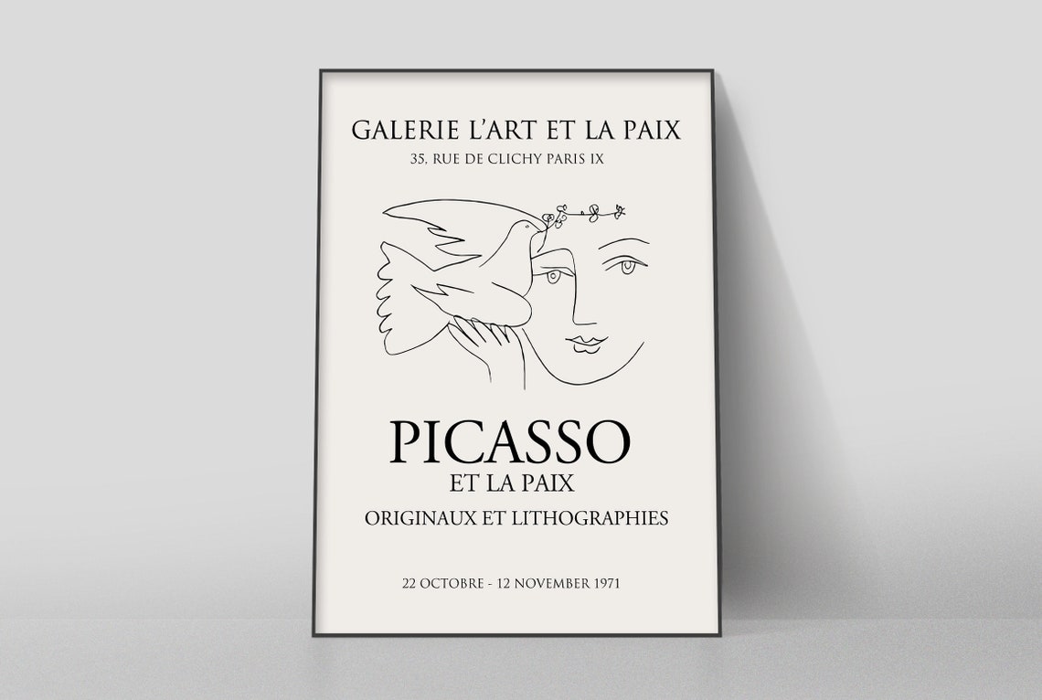 Picasso Taube Frieden Liebe Frauen Linie Zeichnung ...