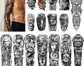 Fake Tattoo Sleeve Etsy Fake Tattoo Sleeve Etsy