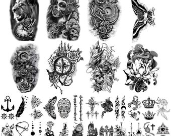 Fake Tattoo Brust Etsy