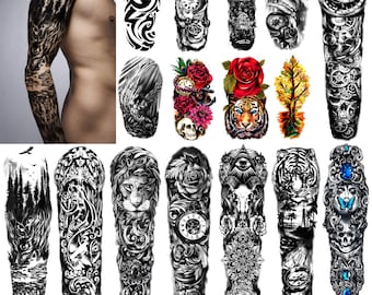 Fake Tattoo Sleeve Etsy