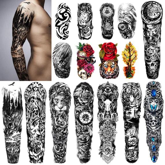 big body tatto skull sleeve tattoo designs for men – Fake Tattoos